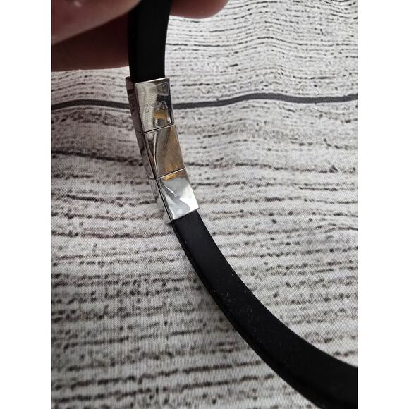 Emporio Armani Rubber & Steel Bracelet 37681 - Picture 12 of 13